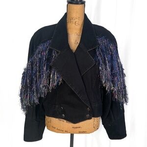 WANTED By Beads Beautiful Vintage Southwestern Cropped Jacket -  Size Large